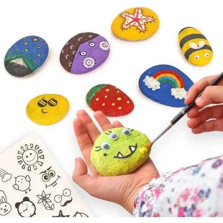 DIY Rock Painting Kit Stone Painting Set Children's Toy Educational Toys for Kids Creative Tools Kids Activity Kit Pebble Painting Supplies