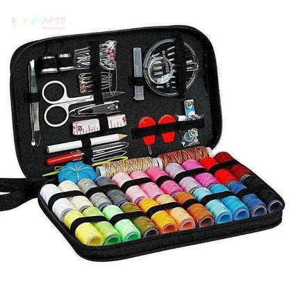 DIY Sewing Box Multi-function Travel Sewing Kit Needle Thread Threader Tape Scissor Storage Bag Sewing Set 98 pcs