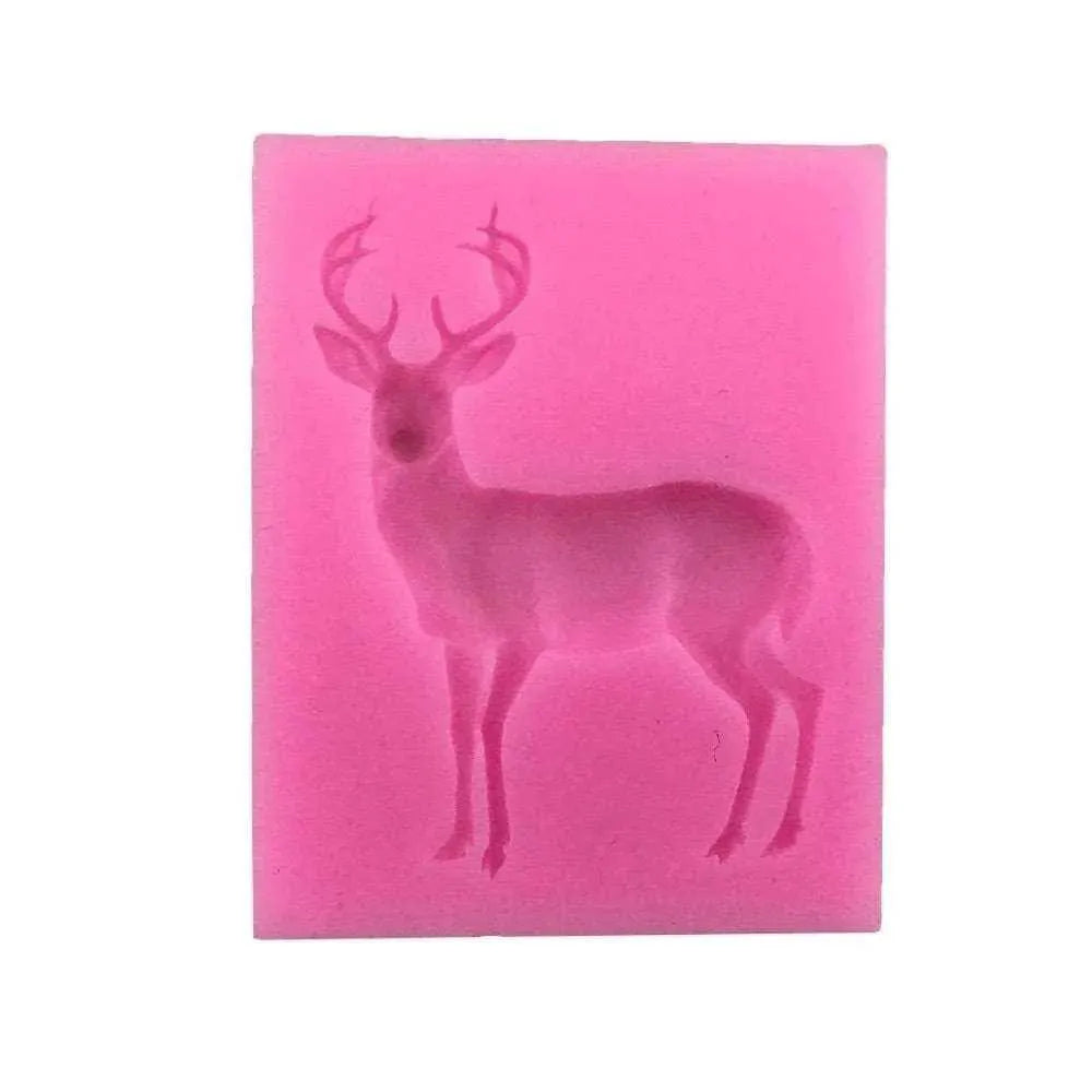 Deer Fondant Mold Elk Silicone Mould Cake Decorating Tool Baking Accessories Christmas Deer Chocolate Moulds Reindeer Candy Molds