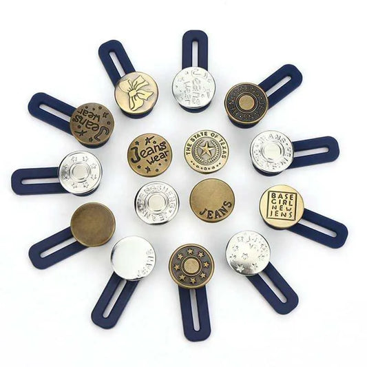 Detachable Jeans Buttons Pants Button Extenders Waistband Expander Metal Button Retractable Buckles Sewing Buttons For Clothing