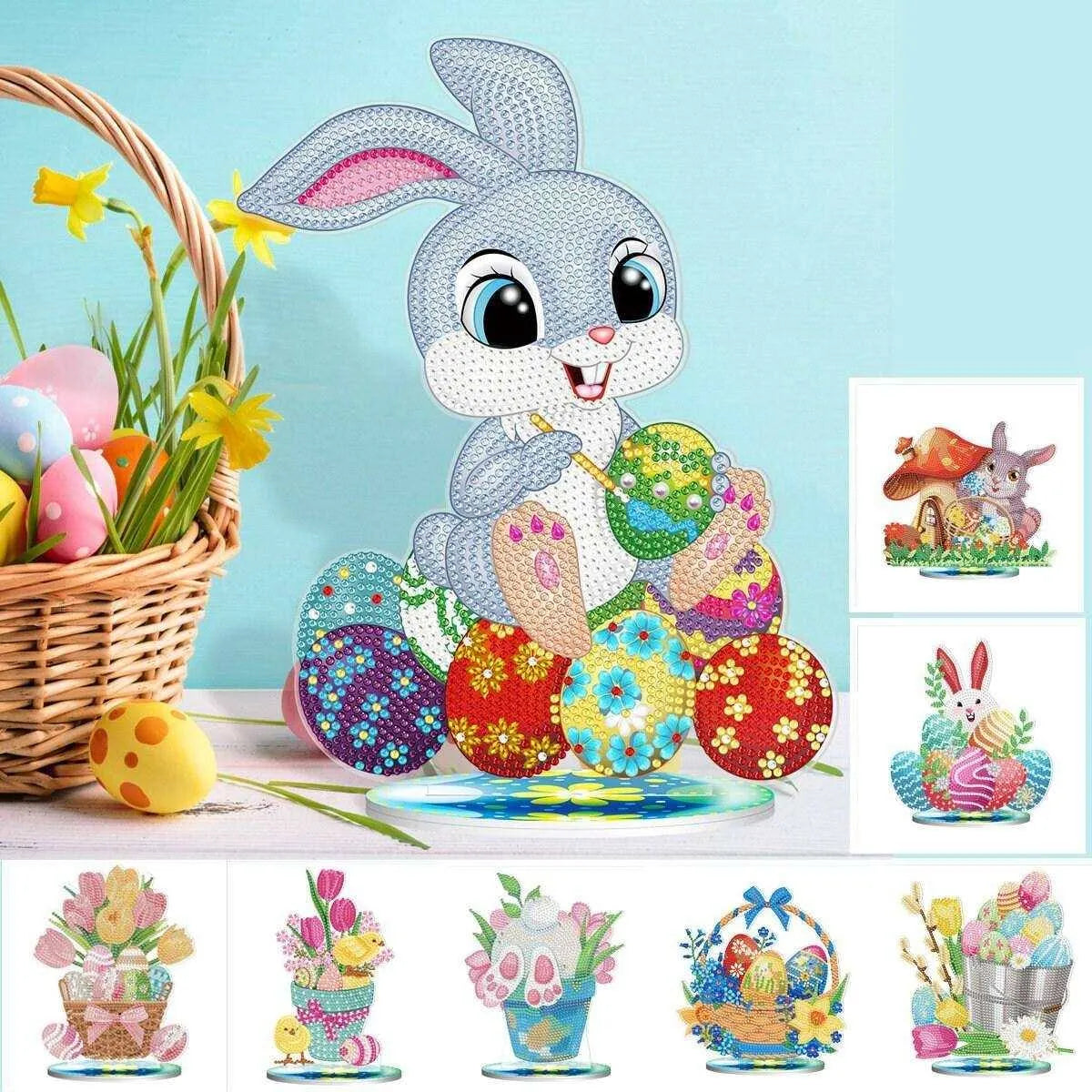 Diamond Painting Decoration Handmade DIY Easter Rabbit Egg Decoration