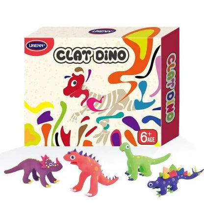 Dinosaur Clay Craft Kit for Kids Create Your Own Dino Models with Modeling Clay Dinosaur Figure Sculpture with Air Dry Clay Art For Ages 6+