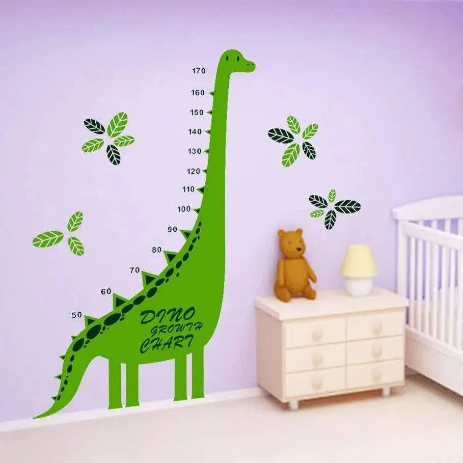 Dinosaur Growth Chart Kids Room Height Measure Wall Decal Height Ruler Cartoon Wall Sticker Children's Room Decor