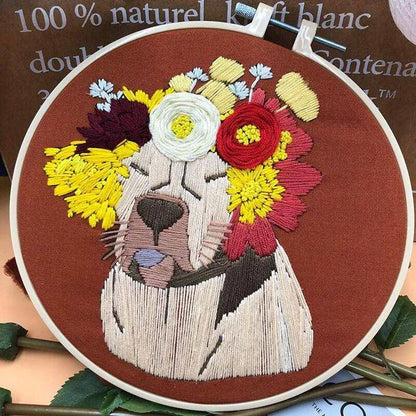 Dog Embroidery Kit Dog Wall Decor Dog Lover Gift Adult Craft Kits