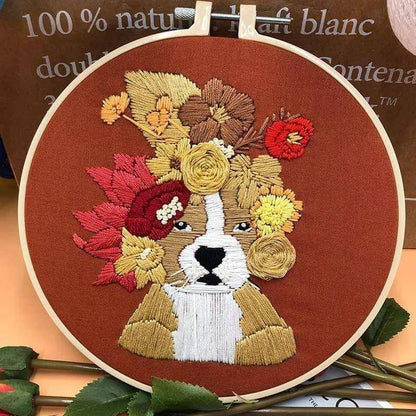 Dogs Embroidery Kit Puppy Embroidery For Beginners