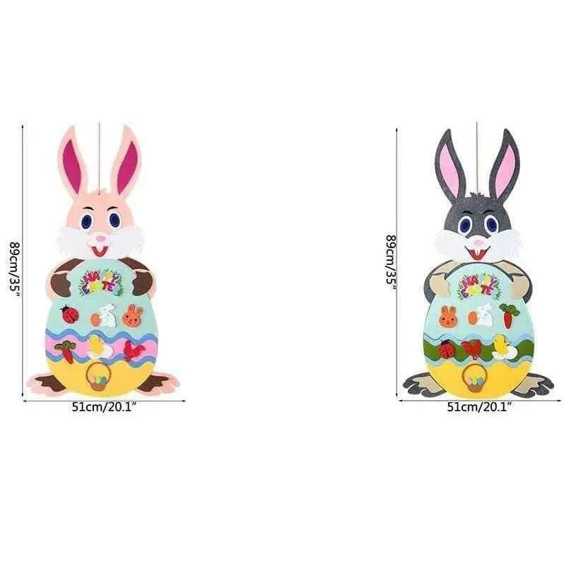 Easter Bunny Hanging Decor Children's Toy Wall Decorations Detachable Ornament Easter Egg Party Decoration Kids Activities