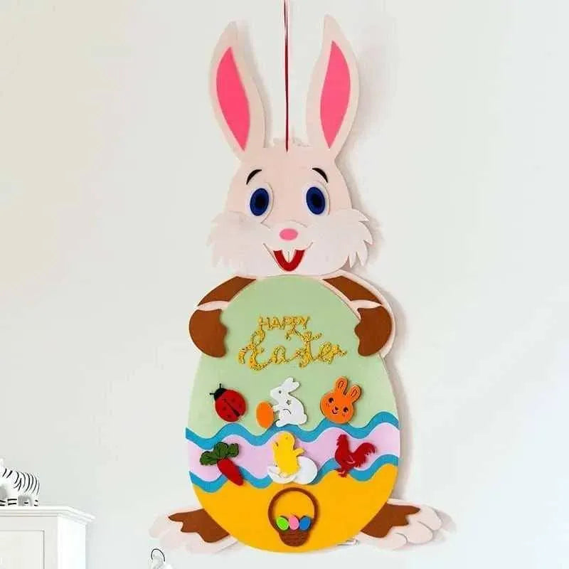 Easter Bunny Hanging Decor Children's Toy Wall Decorations Detachable Ornament Easter Egg Party Decoration Kids Activities