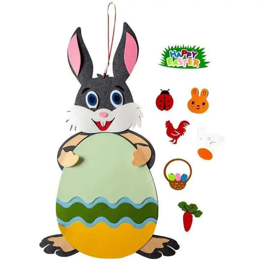 Easter Bunny Hanging Decor Children's Toy Wall Decorations Detachable Ornament Easter Egg Party Decoration Kids Activities