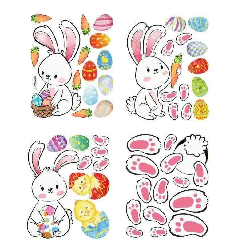 Easter stickers | bunny rabbit sticker sheet for kids bedroom | window and refrigerator decals Active Restock requests: 0