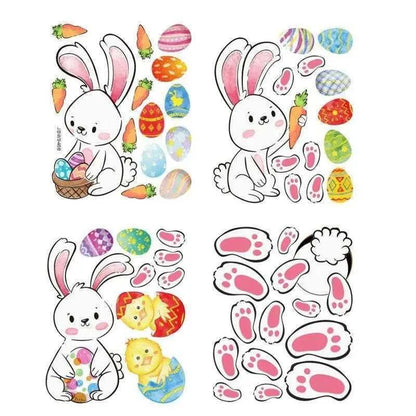 Easter stickers | bunny rabbit sticker sheet for kids bedroom | window and refrigerator decals Active Restock requests: 0