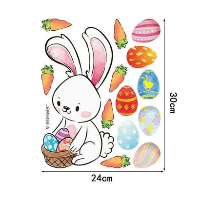 Easter stickers | bunny rabbit sticker sheet for kids bedroom | window and refrigerator decals Active Restock requests: 0