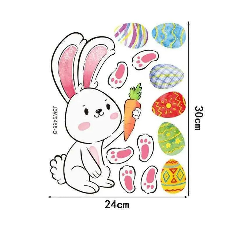 Easter stickers | bunny rabbit sticker sheet for kids bedroom | window and refrigerator decals Active Restock requests: 0