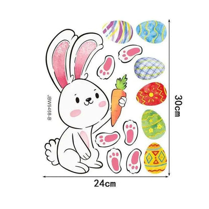 Easter stickers | bunny rabbit sticker sheet for kids bedroom | window and refrigerator decals Active Restock requests: 0