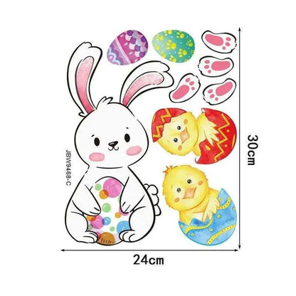 Easter stickers | bunny rabbit sticker sheet for kids bedroom | window and refrigerator decals Active Restock requests: 0