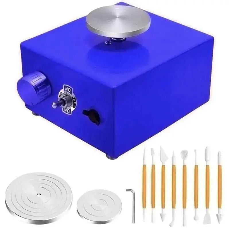 Electric Turntable Sculpting Tools Pottery Machine Set With Turntables DIY Clay Modeling