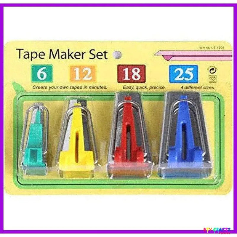 Fabric Bias tape maker, set of 4, quilting tool, sewing accessory, mask making