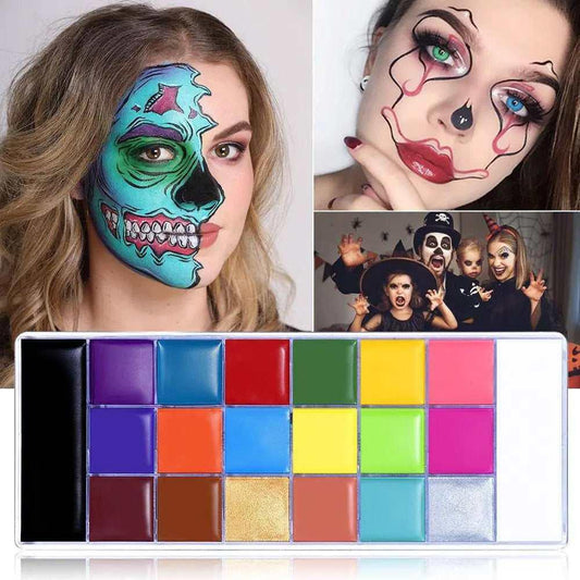 Face And Body Paint Halloween Party Makeup 20 Color Palette