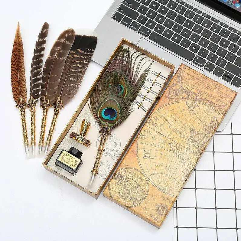 Feather pen set