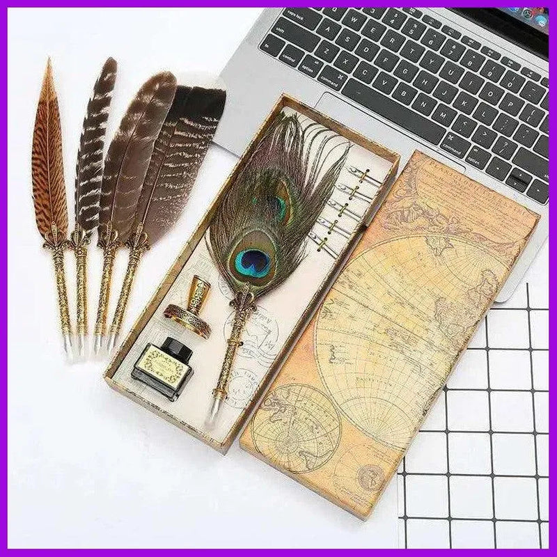 Feather pen set