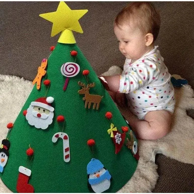 Felt Christmas tree for kids to decorate