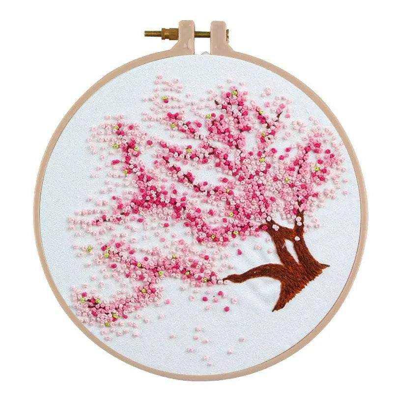 Small cross stitch kit floral embroidery kit pin up cross stitch