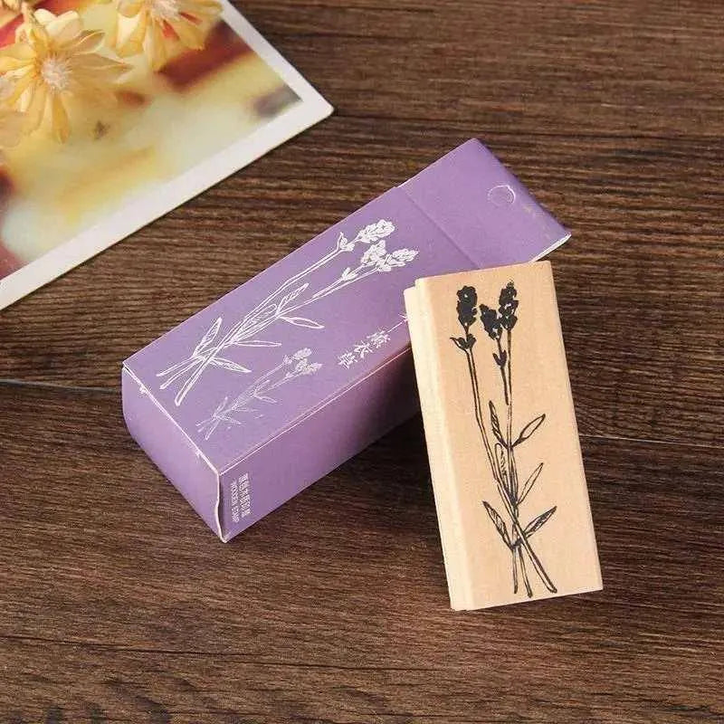 Floral Rubber Stamp Wooden Stamps Flower Design For Cardmaking And Scrapbooks Bullet Journaling Stamps Botanical Stamp Wood Leaf Stamp