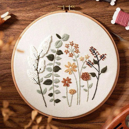 Flowers and Animals Embroidery Kit