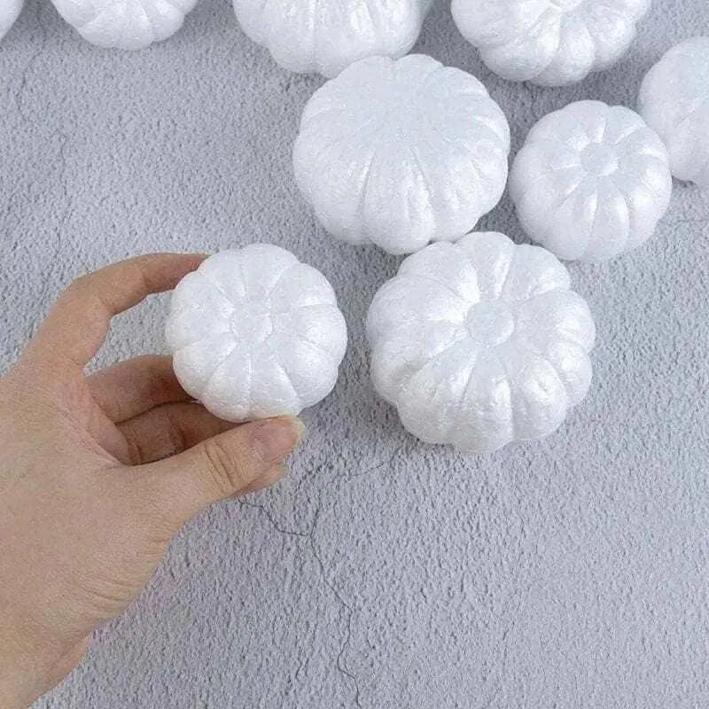 Foam Pumpkins Halloween Party Decor Fall Theme Kids Party Painting Supplies 10pcs