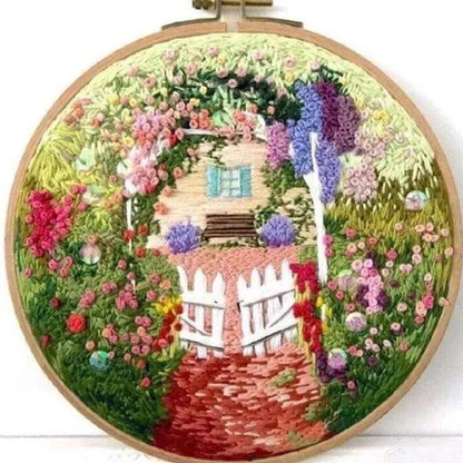 Garden Embroidery Kit Garden Cross Stitch Pattern