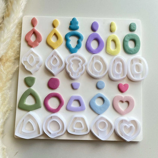 Geometric Polymer Clay Cutter Earring Mold