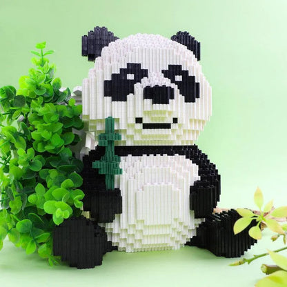 Brinquedos de blocos de construção do panda gigante