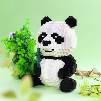 Brinquedos de blocos de construção do panda gigante