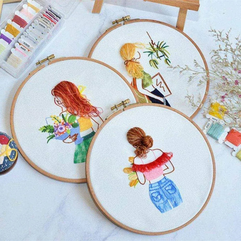 Girl Cross Stitch, Girl Embroidery