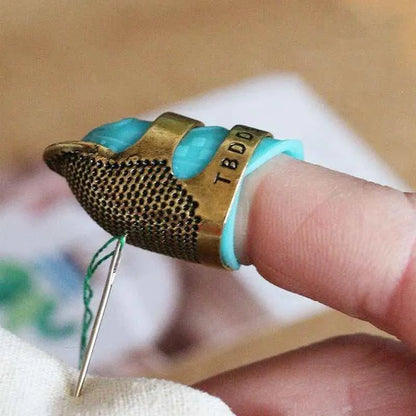 Gold Finger Thimble Antique Finger Protector Sewing Accessories Needlecraft Tools