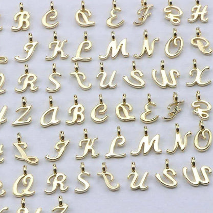 Gold Letter Charms Alphabet Pendants Bracelet Making DIY Necklace Jewelry Accessories Keychain Pendant Silver Letters Charm 26pcs