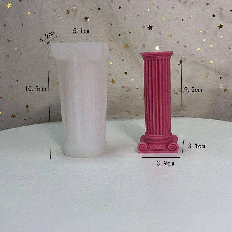 Greek Column Mold Concrete Candle Mold Roman Statue Pillar Candle Mold