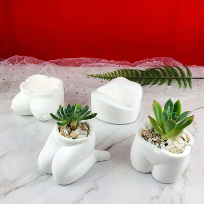 Half Body Flower Pot Mold Small Planter Mold Make A Gift