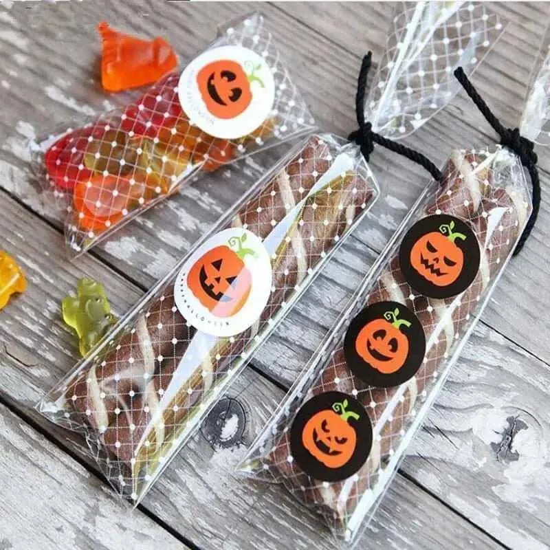 Halloween Pumpkin Stickers Jack O'Lantern Decals Candy Bag Stickers Halloween Party Decor 120pcs