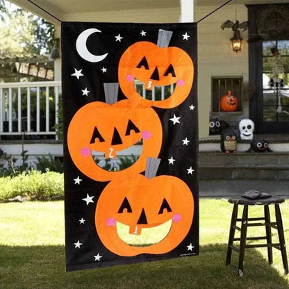 Halloween games bean bag toss game pumpkin decor