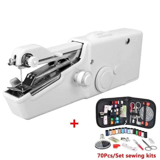 Handheld sewing machine plus sewing accessories