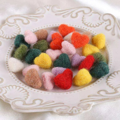 Heart Felt Heart Accessories - Set of 10 - Peach Candy Color - 13-15mm High - 14-15mm Wide , 