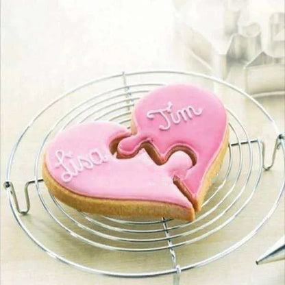 Heart Jigsaw Molds Puzzle Biscuit Mold Dough Cutter Baking Accessories Kitchen Tools