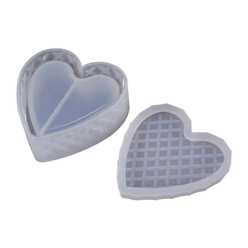 Heart-Shaped Silicone Mold for DIY Crystal Glue - Creates Unique Designs , 