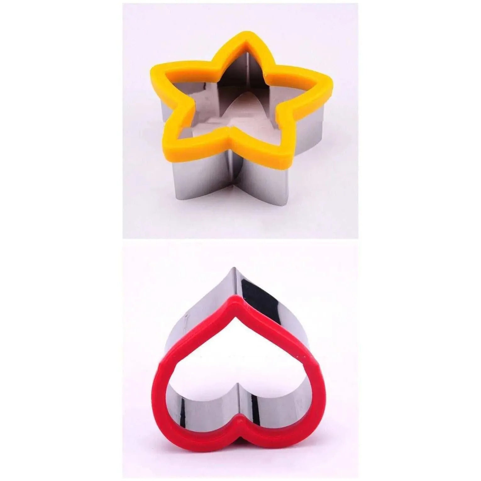 Heart and Star Sandwich Cutters Stainless Steel Cookie Cutter Metal Biscuit Mold 2pcs Cute Kitchen Tools Vegetable And Fruits Cutter Set