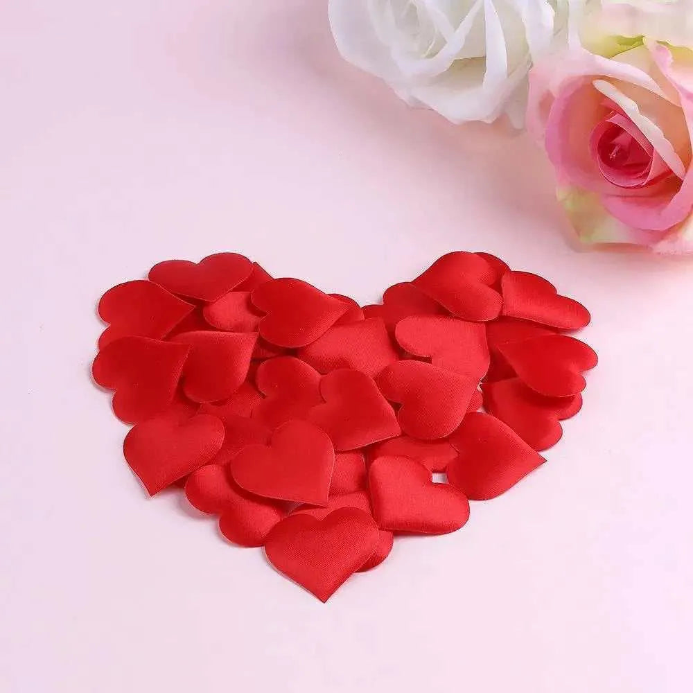 Heart confetti satin hearts romantic valentine decoration 100pcs