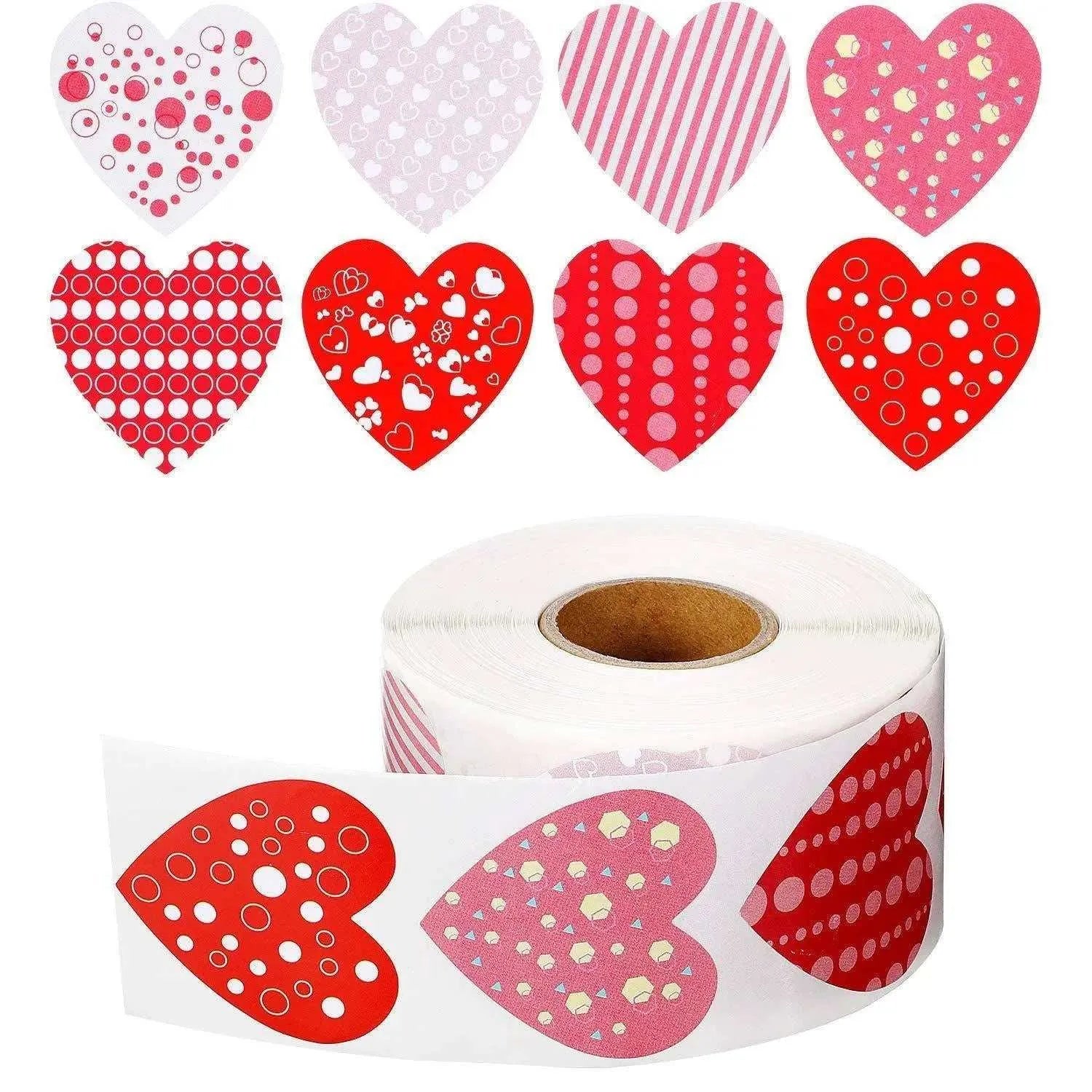 Heart stickers self-adhesive hearts for Valentine's gift packaging and scrapbooking