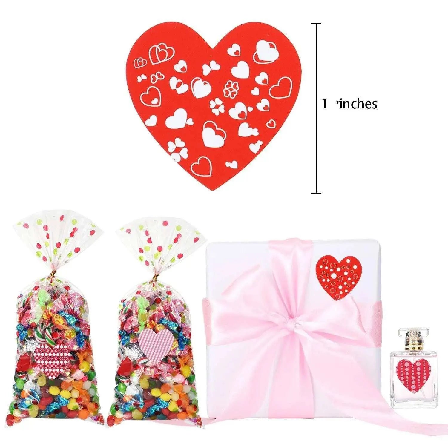 Heart stickers self-adhesive hearts for Valentine's gift packaging and scrapbooking