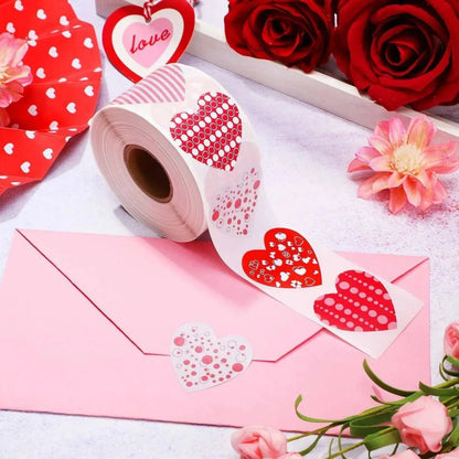 Heart stickers self-adhesive hearts for Valentine's gift packaging and scrapbooking