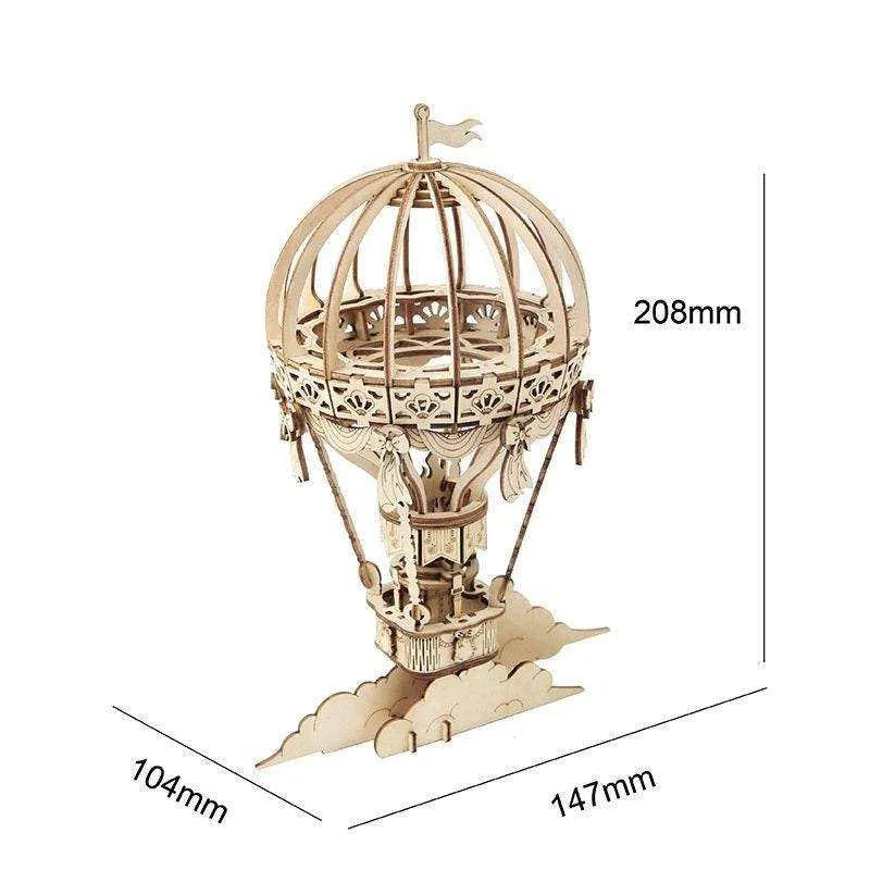 Hot Air Balloon 3D Puzzle Adult Crafts Model Kit Ship Wooden