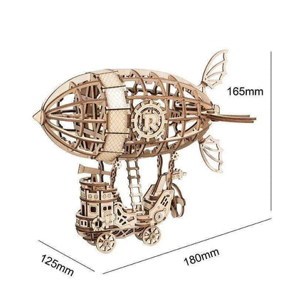 Hot Air Balloon 3D Puzzle Adult Crafts Model Kit Ship Wooden